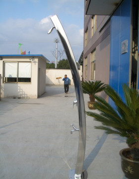 Audemar 2.5MM Thickness 316 Stainless Steel Curve Outdoor Shower Designs