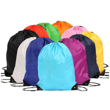 Colorful Sport Gym Travel Draw String Backpack: Promotional Custom Logo Personalised Polyester Drawstring Bags
