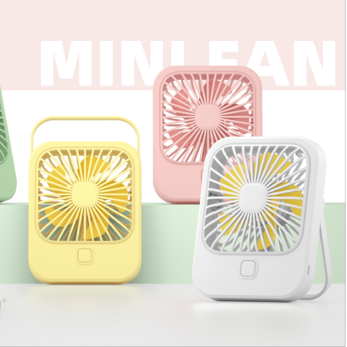 Ventilador recarregável de mesa quadrado