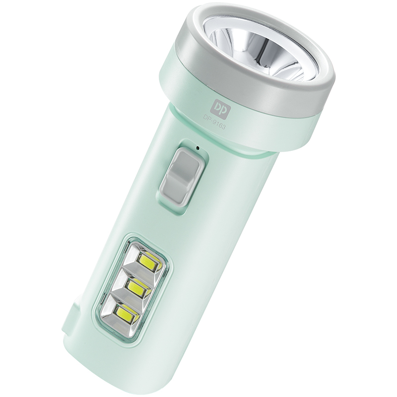 Portable Rechargeable LED Torch with 3W Power and Side Light