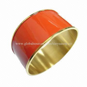 Enameled Stainless Steel Bangle, Nickel- and Lead-free