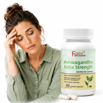 Bio-Shecome Ashwagandha-Ergänzungsmittel zur Stresslinderung für Erwachsene
