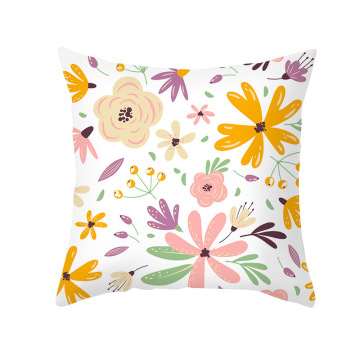 45*45cm Polyester Fiber Floral Lattice Pillowcase