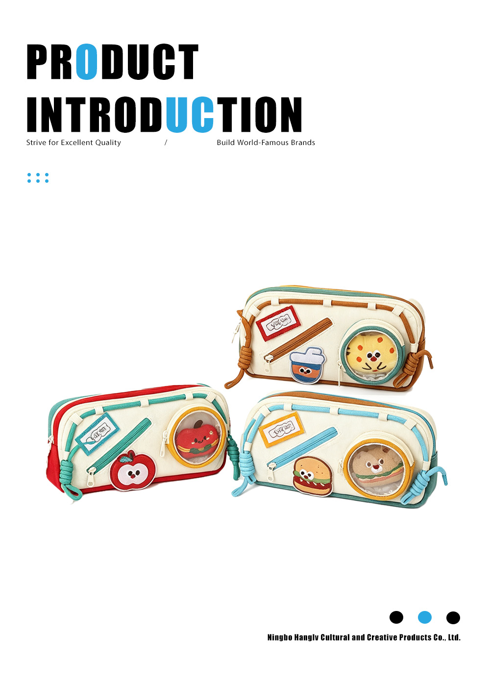 Cute Cartoon Delicious Food Velcro Pencil Case(5)