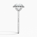 Lab Diamond နှင့်အတူလှပသော 18K ရွှေရောင် Halo လက်စွပ်