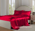 Modern Customizable Ice Silk Satin Four-Piece Bedding Sheet Set with Pillowcase