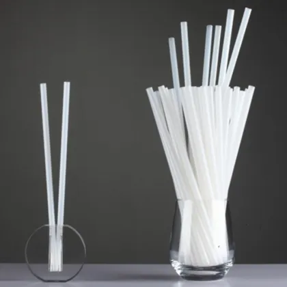 Innovative Biodegradable Polylactic Acid Drinking Straw Samples