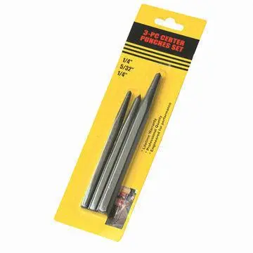 3-piece center punch set, suitable for chipping, cutting and prying