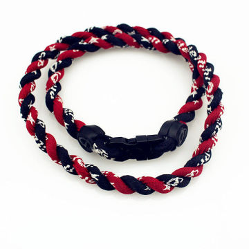 Personalized Sports Tornado Titanium Braided Necklace For Energy Balance With Custom Logo