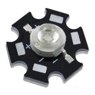 Lampu Diod LED Kuasa Tinggi dengan PCB Aluminium Radiators - Putih hangat hingga warna terang (1W/3W/5W)