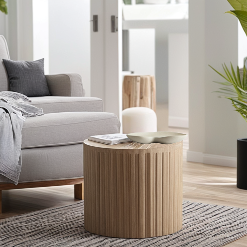 Minimalistische Betonfruchtschale für moderne Häuser