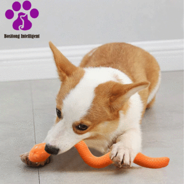 TPR Snake Shaped Treat Dispensing Dog Toy
