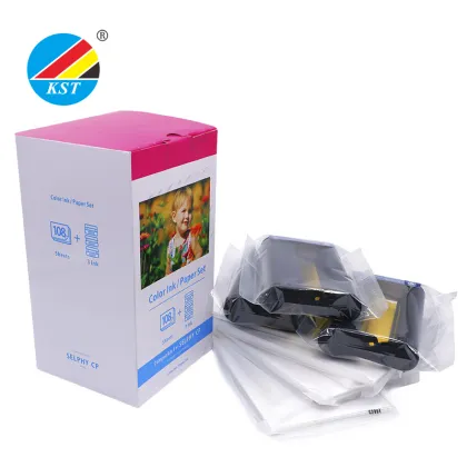 KP 108IN Color Ink Cartridge and Accessories for Canon Selphy Printers: CP1300, CP1200, CP1100, CP900 with Photo Paper Set