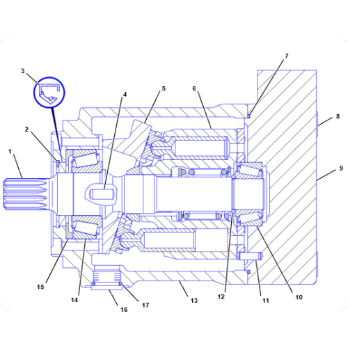 Excavator 345D hydraulic motor 3154375/315-4375