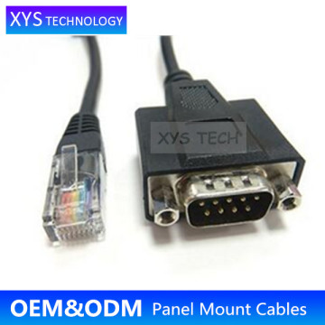 XYS TECH RS232 Serial Cable DB male Panel Mount to RJ45 Cable/