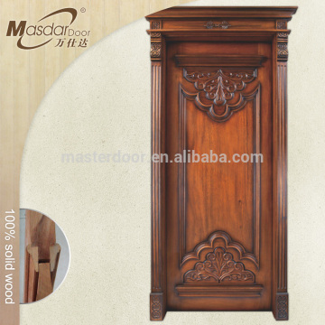 Luxury hand carved wooden exterior door Foshan