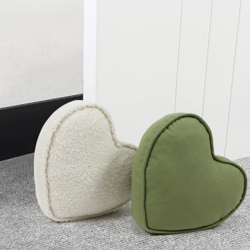 Durable Heart Shaped Door Stopper with Fleece and Linen