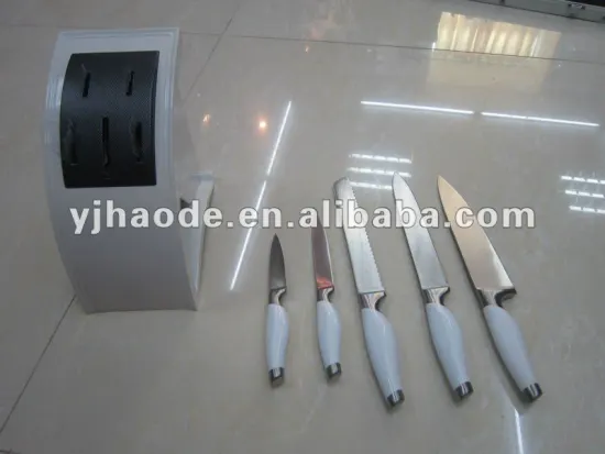 knife set with block