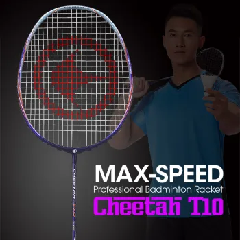 Top Full Carbon Ultra Light 4U 82g Cheetah T10 Badminton Racket