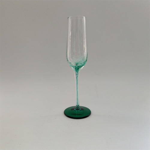 Druppelkleurige steel wijnglas drinkset