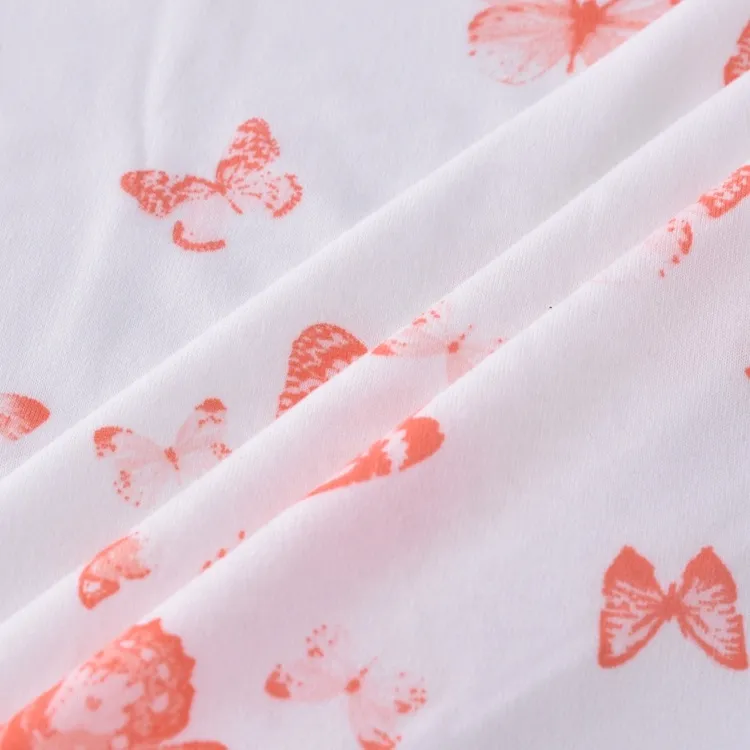 สแปนเด็กซ์โพลีเอสเตอร์คุณภาพสูงพิมพ์สองด้านผ้า DTY แปรงสำหรับชุดนอน