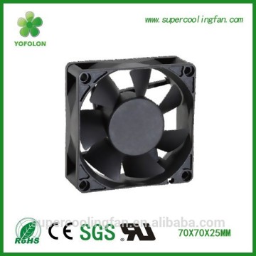 70x70x25mm 12V 0.2A high CFM low noise factory price dc motor fan