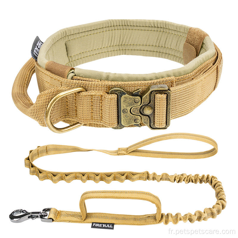 collier tactique laisse de dressage fournitures pour animaux de compagnie libération rapide