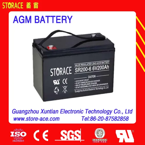 Valve Regulated Lead Acid battery 6V200AH (SRD200-6)