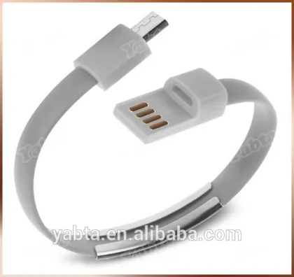Newest fashion bracelet micro-usb to usb cable, mini usb data cable for samsung/ htc/ for sony smart phone charing cable
