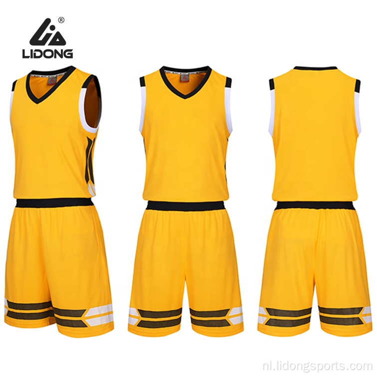 Ademend snel droge basketbaltrui en shorts sets