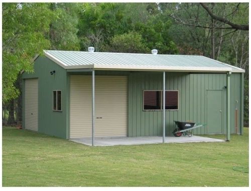 Prefabricated Gable Steel Metal Car Sheds / Portable Garage For Car Parking