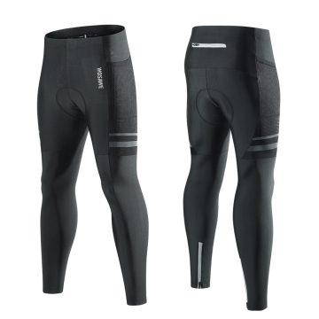 Wosawe heren 3D gevoerde reflecterende fiets panty's