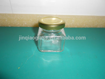 50ml mini square glass candy and sweets jar