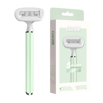 Customizable 5-Blade Women's Shaving Razors: Best Selling Options with Colorful Handles for Women