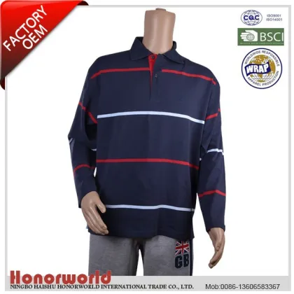 BSCI approved polo sweat pullover / heavy yarndyed interlock pullover / knitted pullover