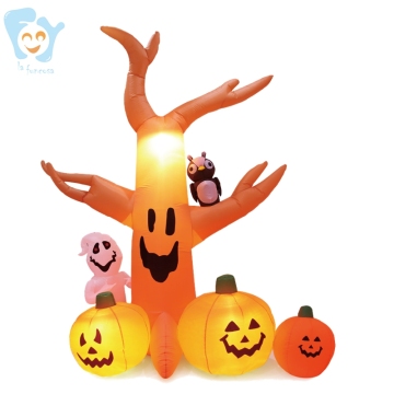 Lighted LED Outdoor Yard Inflatable Ghost Pumpkin Halloween Decoration