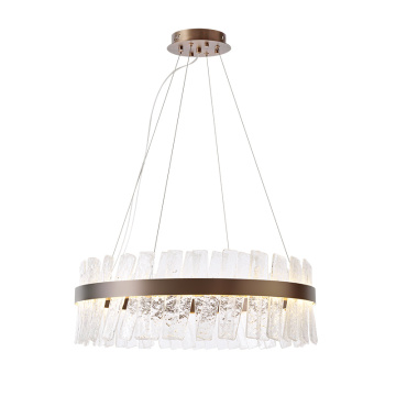 LEDER Glass Modern Bedroom Chandeliers