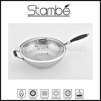 Korea Design Stambe All Clad 316 stainless steel electric wok
