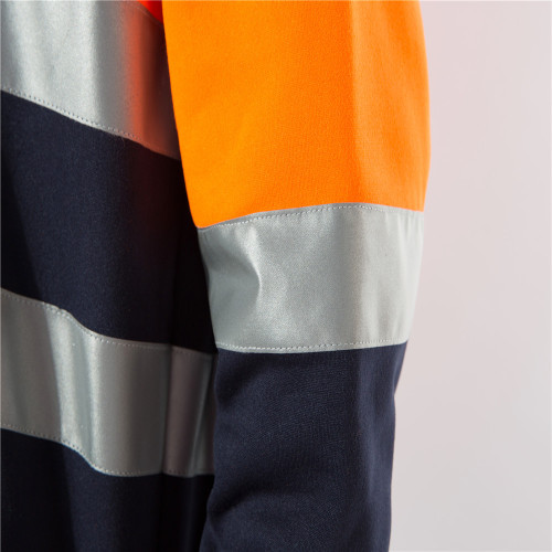 Orange reflector light polar fleece workwear