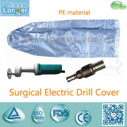 Disposable sterile electric drill cover with tied rope