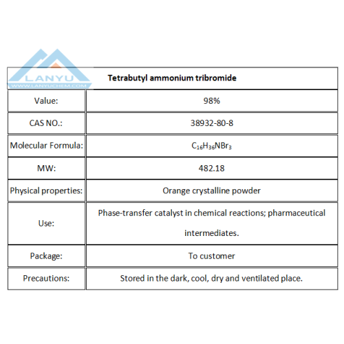 High purity 99.9% Tetrabutylammonium tribromide 38932-80-8