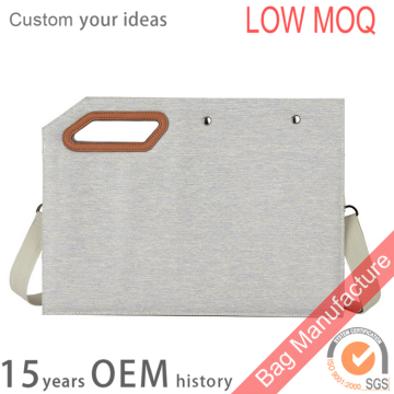 Simple England style new design laptop bag with genuine leather handle