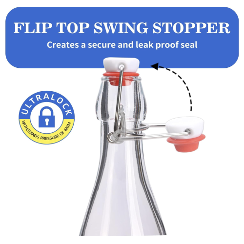 Garrafas de cerveja premium 10 de vidro com focas herméticas