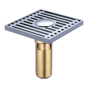 Bathroom Square Grille Linear Washing Machine Floor Drain Stainless Steel 4 Inch Anti-Odor Shower Brass Floor Drain