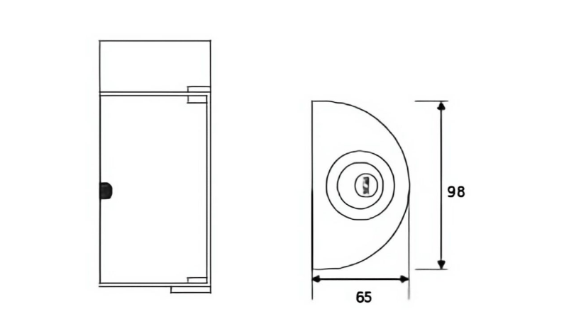 Glass door lock