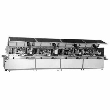 Automatic Four Color Plastic Container Screen Printer