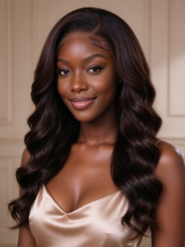 24 Inch 13x4 HD Lace Frontal Deep Wave 150% Density 2 Human Hair Glueless Wig