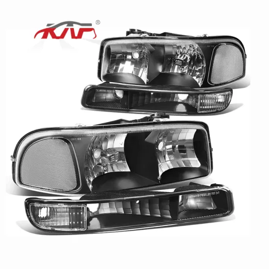 Head lights Bumper Lamps Black Housing Clear Corner GM2503188 GM2502188 Car Front HeadLight for GMC SIERRA Yukon 1999-2007