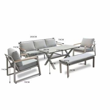 Housses de chaise robustes en aluminium pour jardins