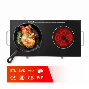 Electric Infrared Ceramic Cooker Double Burner With 2 knobs